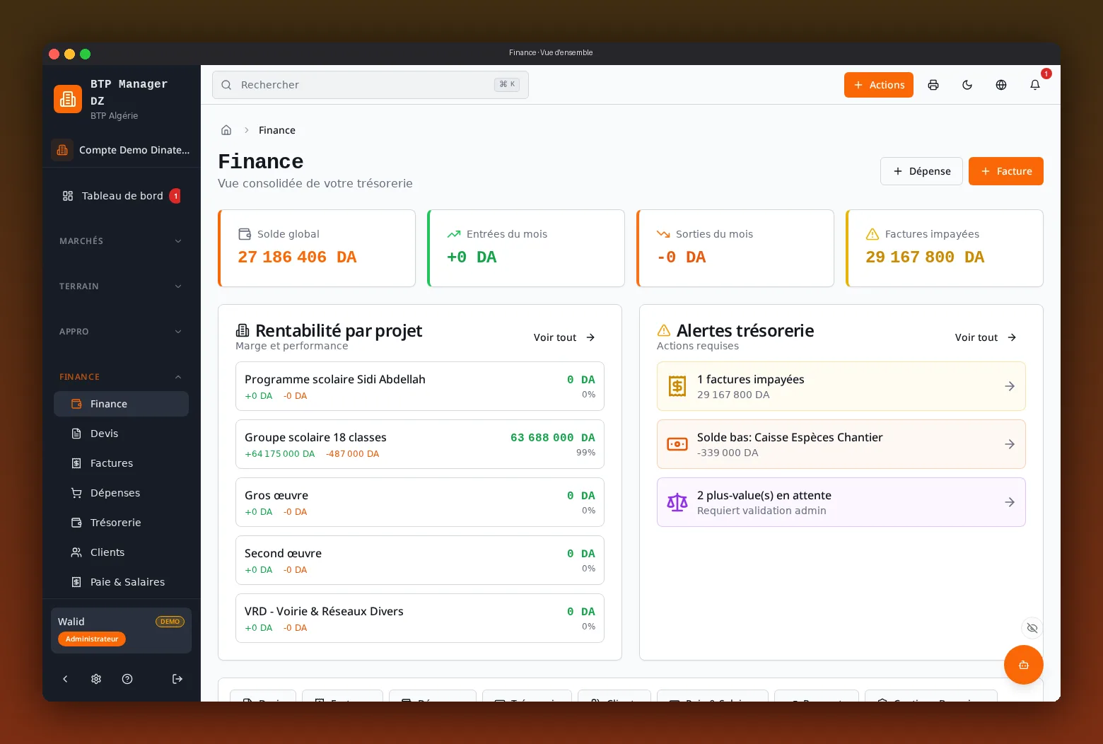 Finance — vue d'ensemble